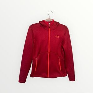 The North Face Women’s Full Zip Hoodie Jacket Red/Coral — Size M